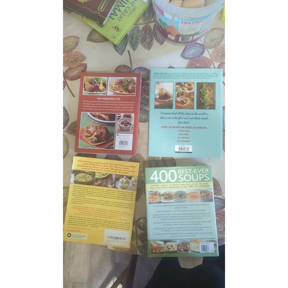 Cookbook Lot 4 Books Paleo 30 Minute Meals Bobby Deen Everyday Eats Soup Instant